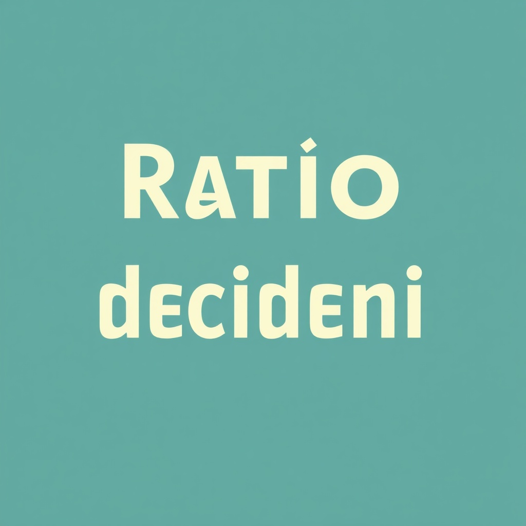 Ratio decidendi (Razón de decidir)