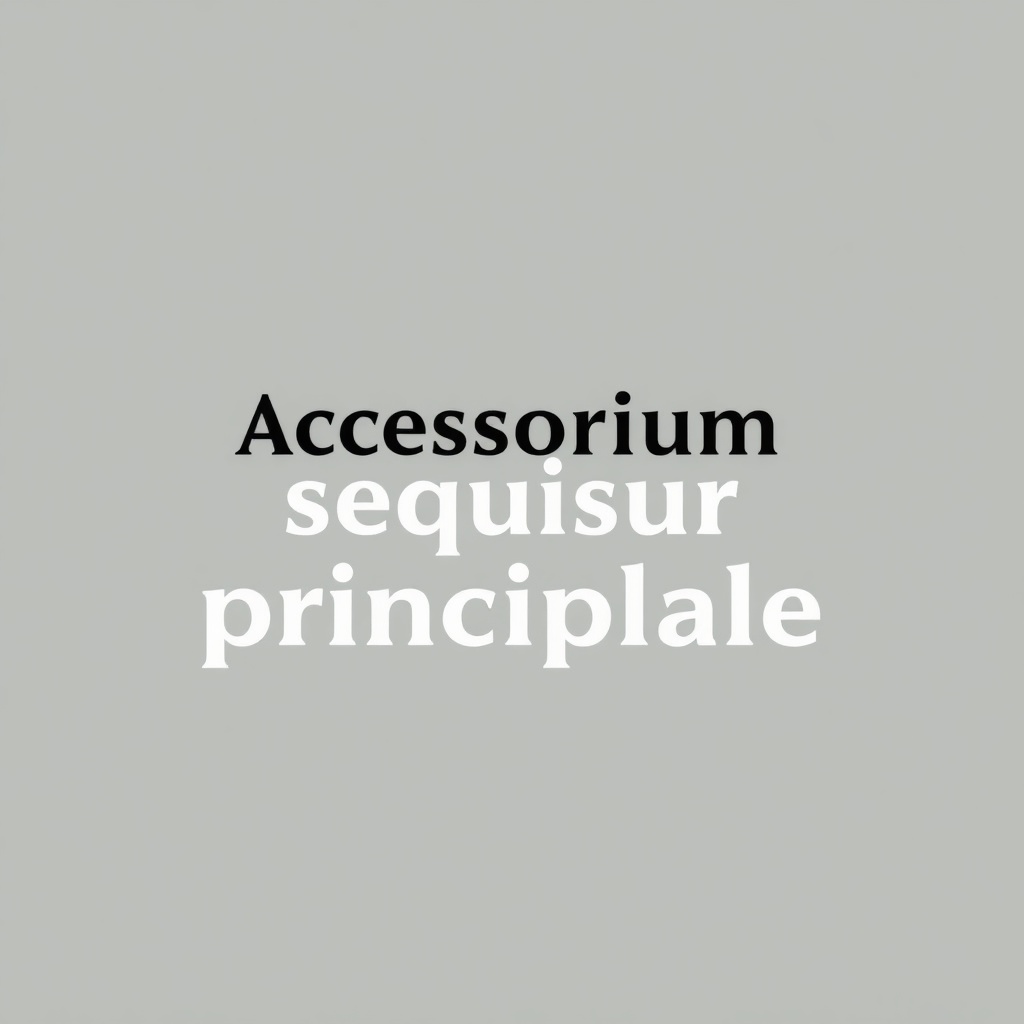 Accessorium sequitur principale (The accessory follows the principal)