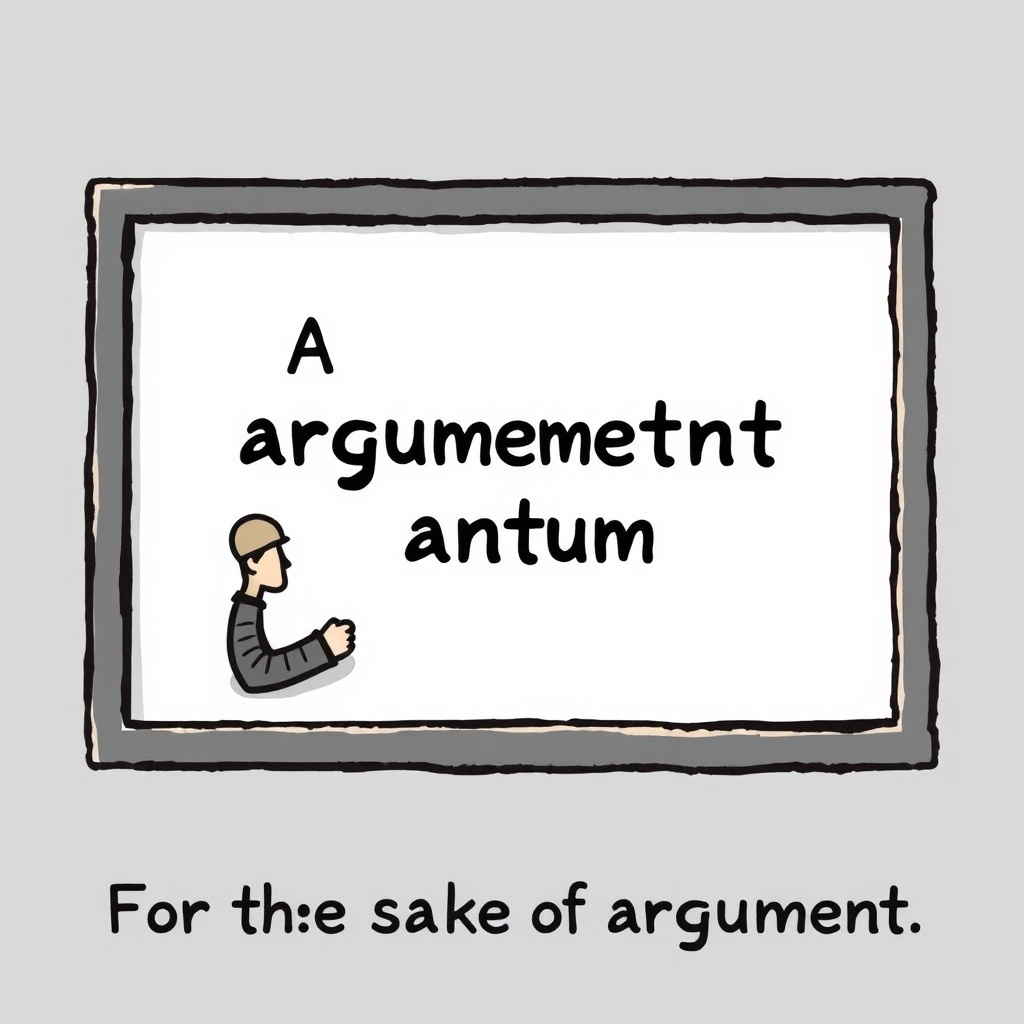 Ad argumentandum tantum (For the sake of argument)