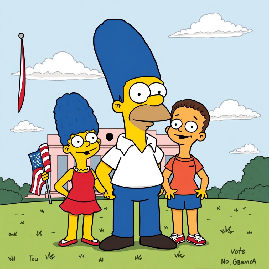 Homer vota no obama!