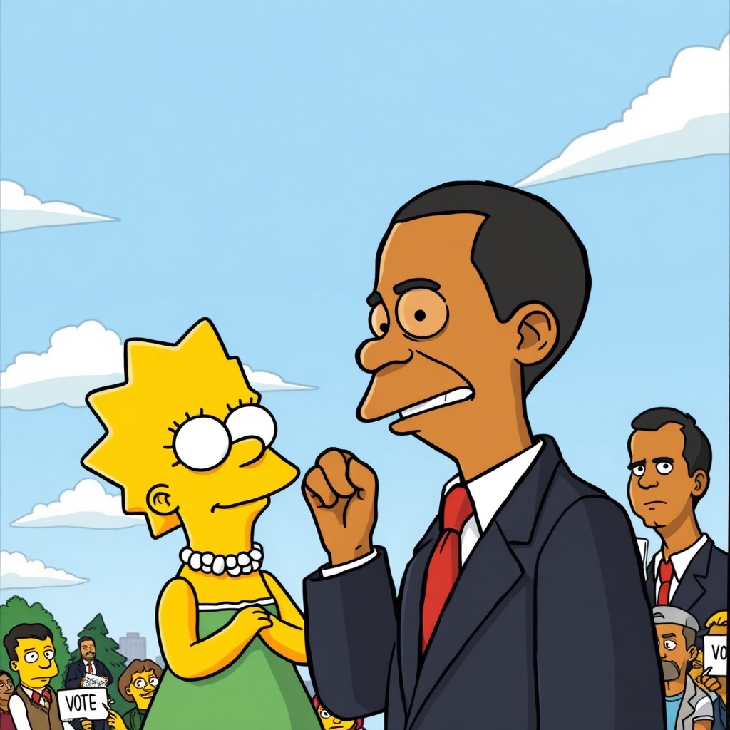 ¡Homer vota por Obama!