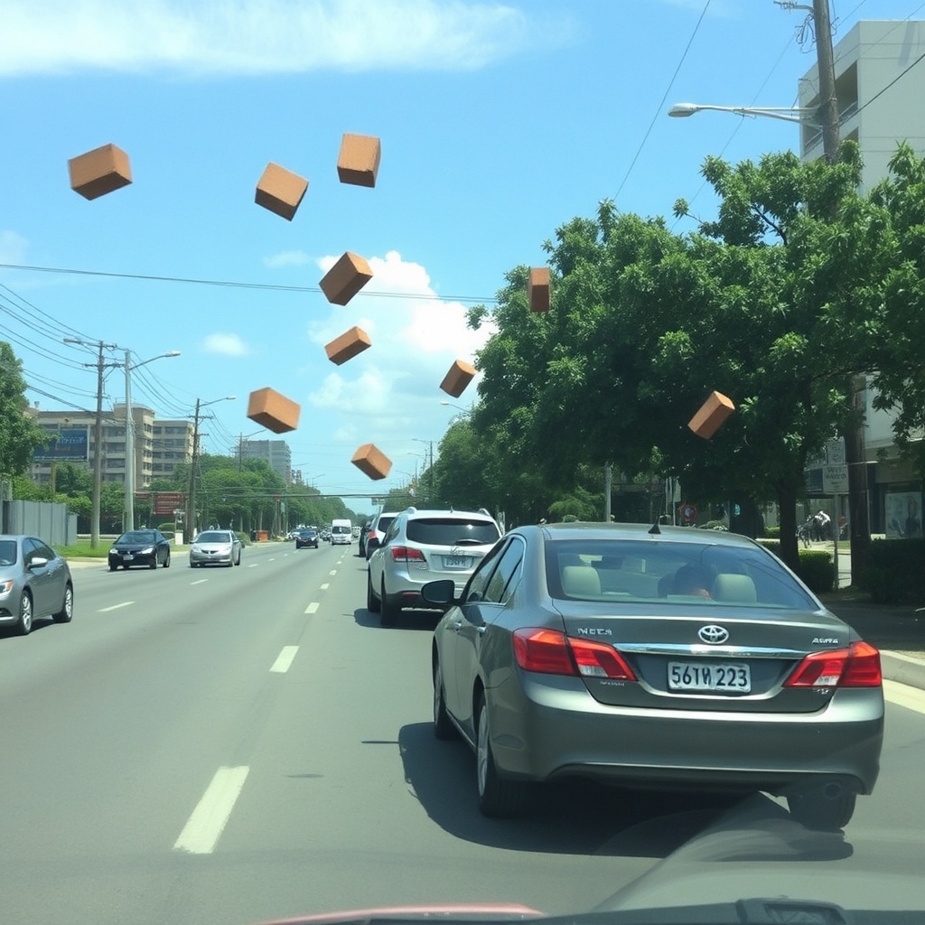 Criminals throw bricks at vehicles on Marginal Botafogo with the aim of committing robbery