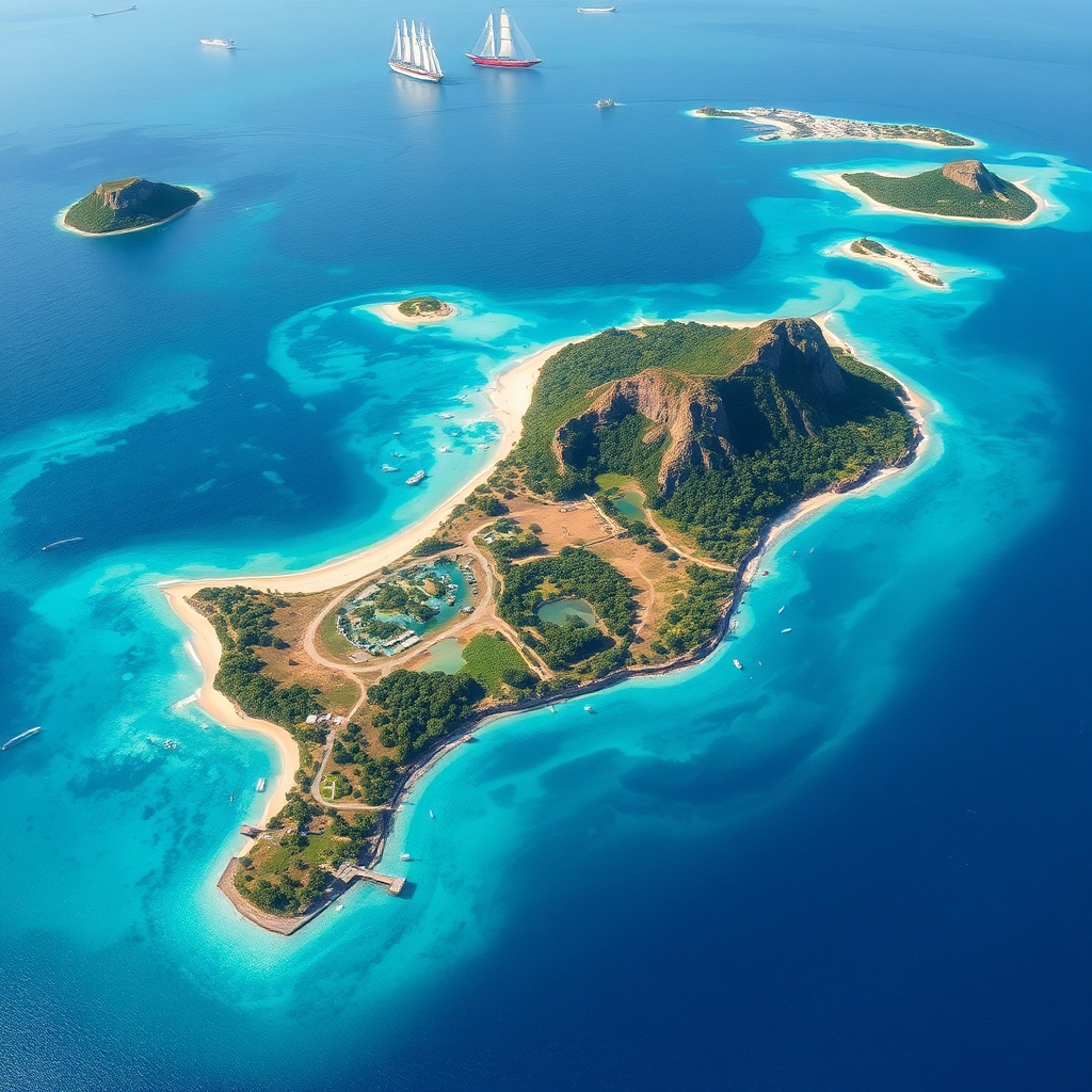 How many islands does Brazil have?