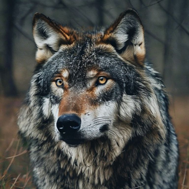 Wolf does not lose its fur