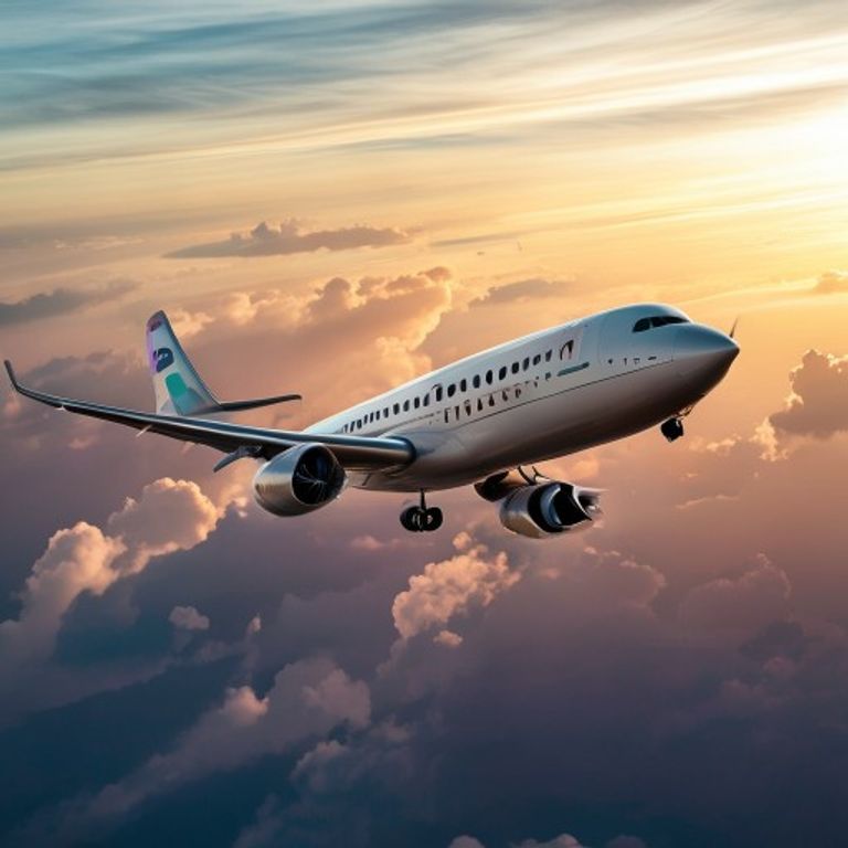 Componentes de um avião a jato para passageiros - Boeing 727